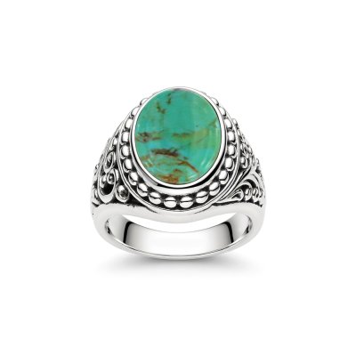 Sterling Silver Turquoise Men's Ring