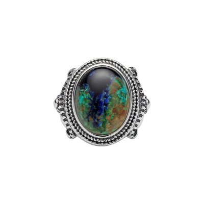 Sterling Silver Azurite Malachite Ring