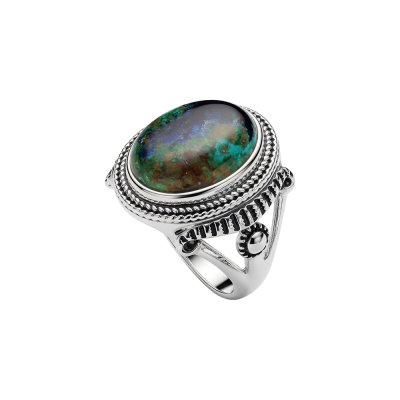 Sterling Silver Azurite Malachite Ring