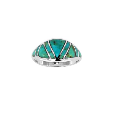Sterling Silve Turquoise Inlay Ring