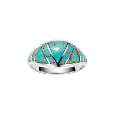 Sterling Silve Turquoise Inlay Ring