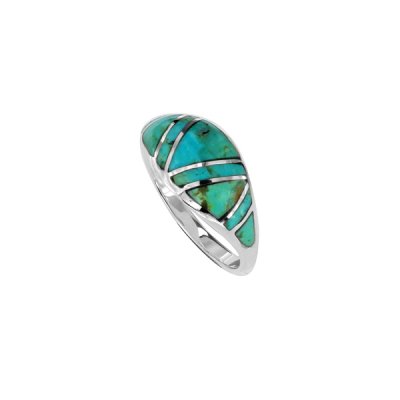 Sterling Silve Turquoise Inlay Ring