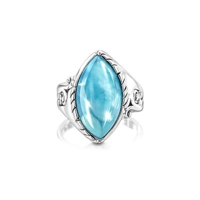 Sterling Silver Larimar Ring