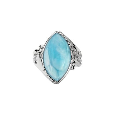 Sterling Silver Larimar Ring