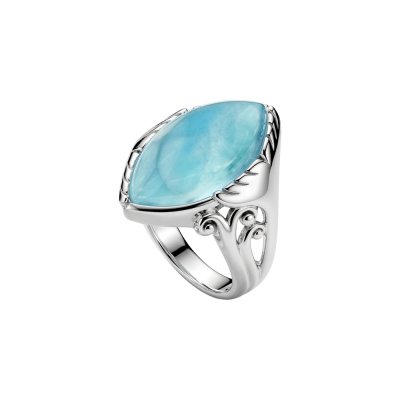 Sterling Silver Larimar Ring