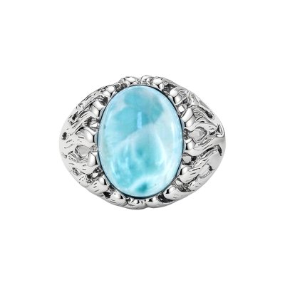 Sterling Silver Larimar Ring