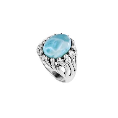 Sterling Silver Larimar Ring