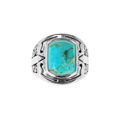 Sterling Silver Turquoise Men's Ring
