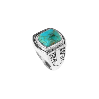 Sterling Silver Turquoise Men's Ring