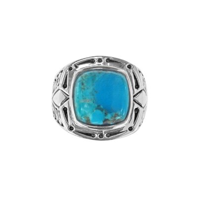 Sterling Silver Turquoise Men's Ring