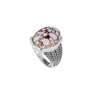 Sterling Silver Wild Horse Men's Ring