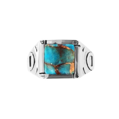 Sterling Silver Mohave Turquoise Men's Ring