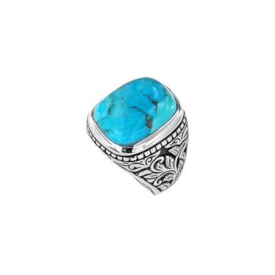 Sterling Silver Turquoise Men's Ring