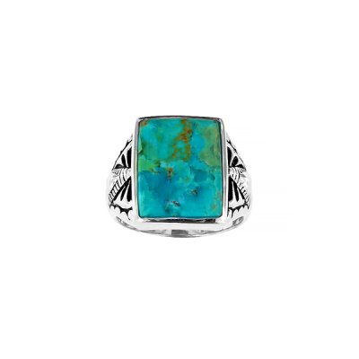 Sterling Silver Turquoise Men's Ring