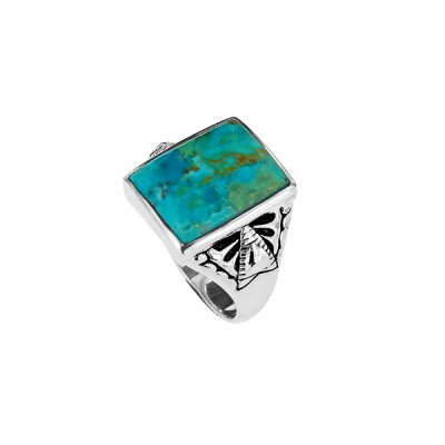 Sterling Silver Turquoise Men's Ring