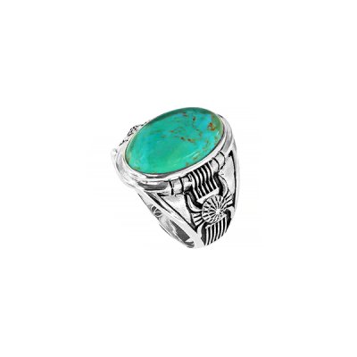 Sterling Silver Turquoise Men's Ring