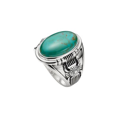 Sterling Silver Turquoise Men's Ring