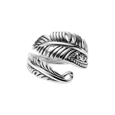 Sterling Silver Feather Ring