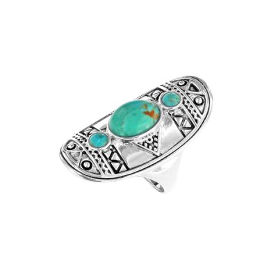 Sterling Silver Blue Turquoise Ring