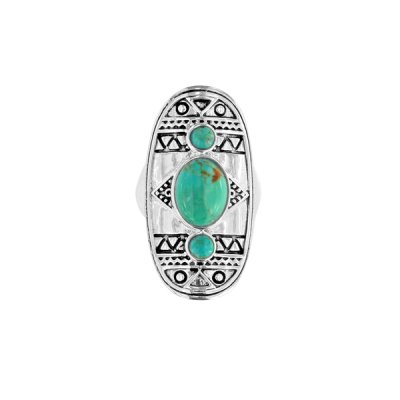 Sterling Silver Blue Turquoise Ring