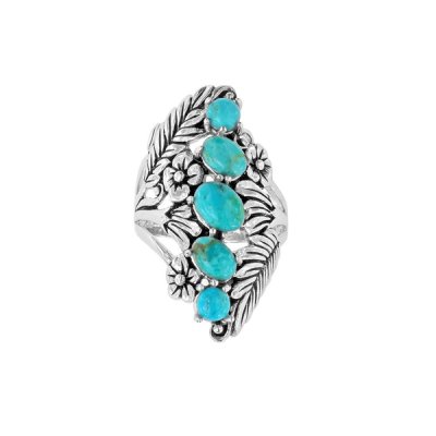 Sterling Silver Blue Turquoise Ring