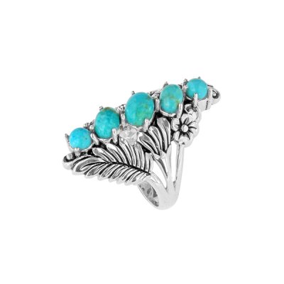 Sterling Silver Blue Turquoise Ring