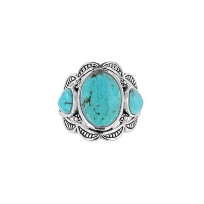 Sterling Silver Blue Kingman Turquoise Ring