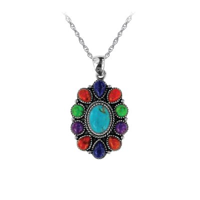 Sterling Silve Multi-Color Stones