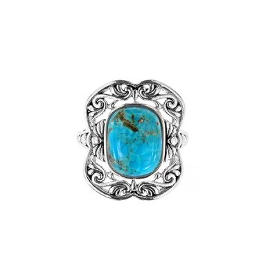 Sterling Silver Blue Kingman Turquoise Ring