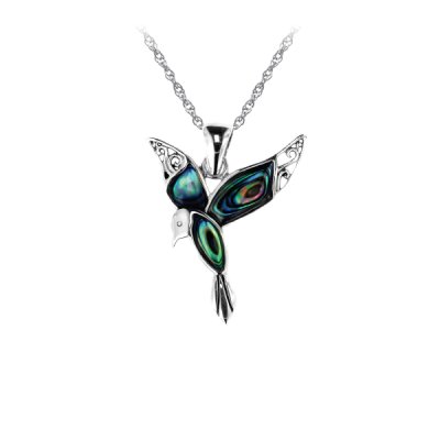 Sterling Silver Abalone Hummingbird