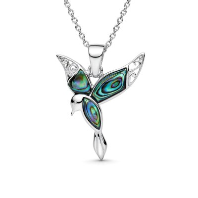 Sterling Silver Abalone Hummingbird