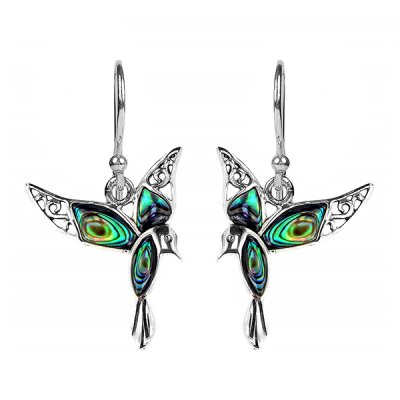 Sterling Silver Abalone Hummingbird