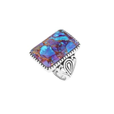 Sterling Silver Purple Turquoise Ring