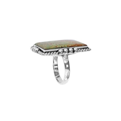 Sterling Silver Green Kingman Turquoise Ring