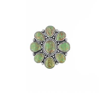 Sterling Silver Green Kingman Turquoise Ring