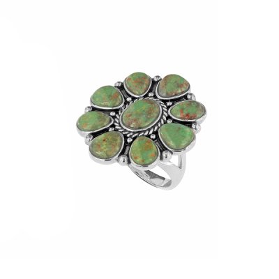 Sterling Silver Green Kingman Turquoise Ring