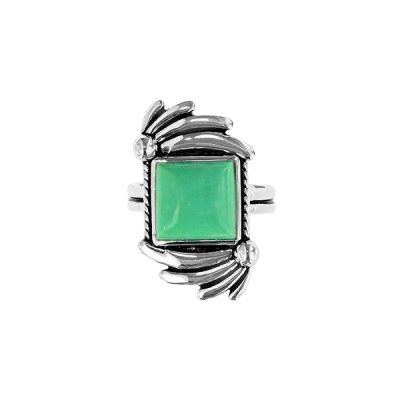 Sterling Silver Green Kingman Turquoise Ring