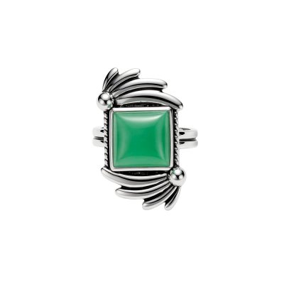Sterling Silver Green Kingman Turquoise Ring