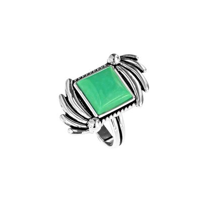 Sterling Silver Green Kingman Turquoise Ring