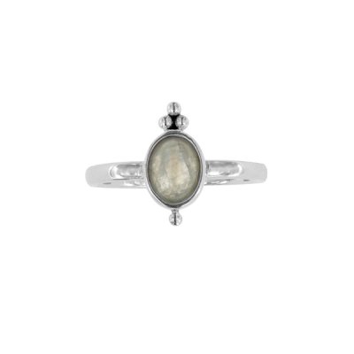 Sterling Silver Rainbow Moonstone Ring
