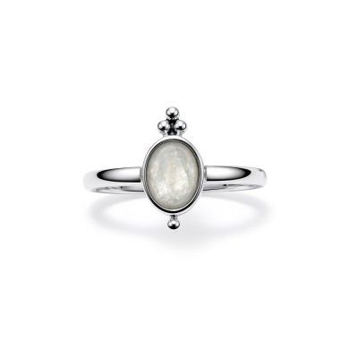 Sterling Silver Rainbow Moonstone Ring