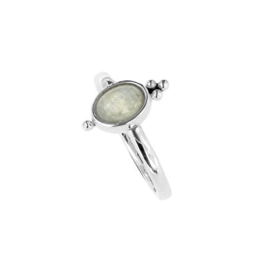Sterling Silver Rainbow Moonstone Ring