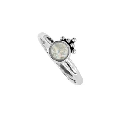 Sterling Silver Rainbow Moonstone Ring