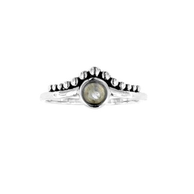 Sterling Silver Rainbow Moonstone Ring