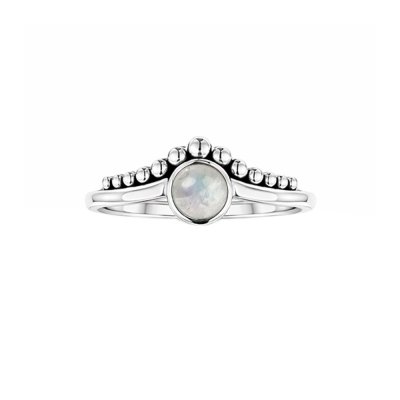 Sterling Silver Rainbow Moonstone Ring