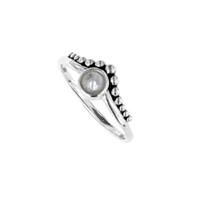 Sterling Silver Rainbow Moonstone Ring