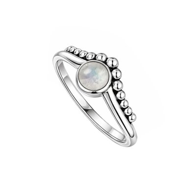 Sterling Silver Rainbow Moonstone Ring