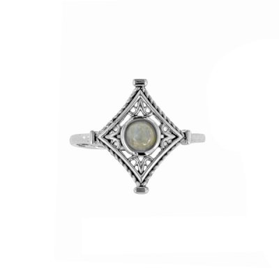 Sterling Silver Rainbow Moonstone Ring