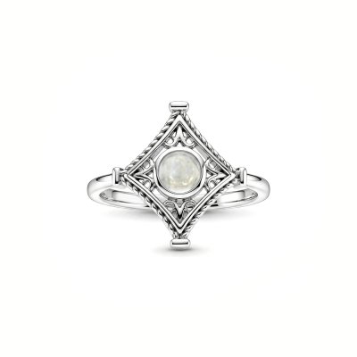 Sterling Silver Rainbow Moonstone Ring