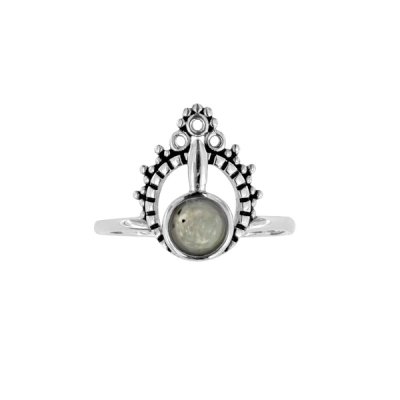 Sterling Silver Rainbow Moonstone Ring